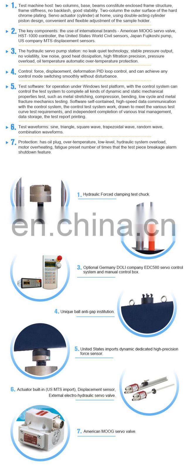 100KN 200kN 300KN 500KN PLG Series Electromagnetic Resonance High Frequency Fatigue Testing Machine