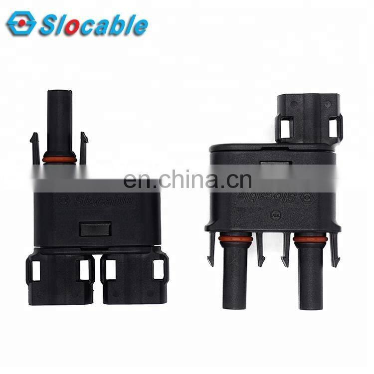 Slocable Solar PV Plug Multi Contact T Connector or Y Type 2in1 Branch Connector