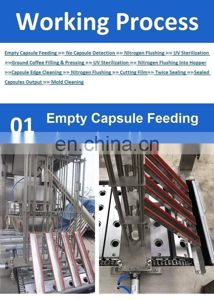 Shanghai Joygoal Coffee capsules filling and sealing machine with pre-cut foil lids sealing