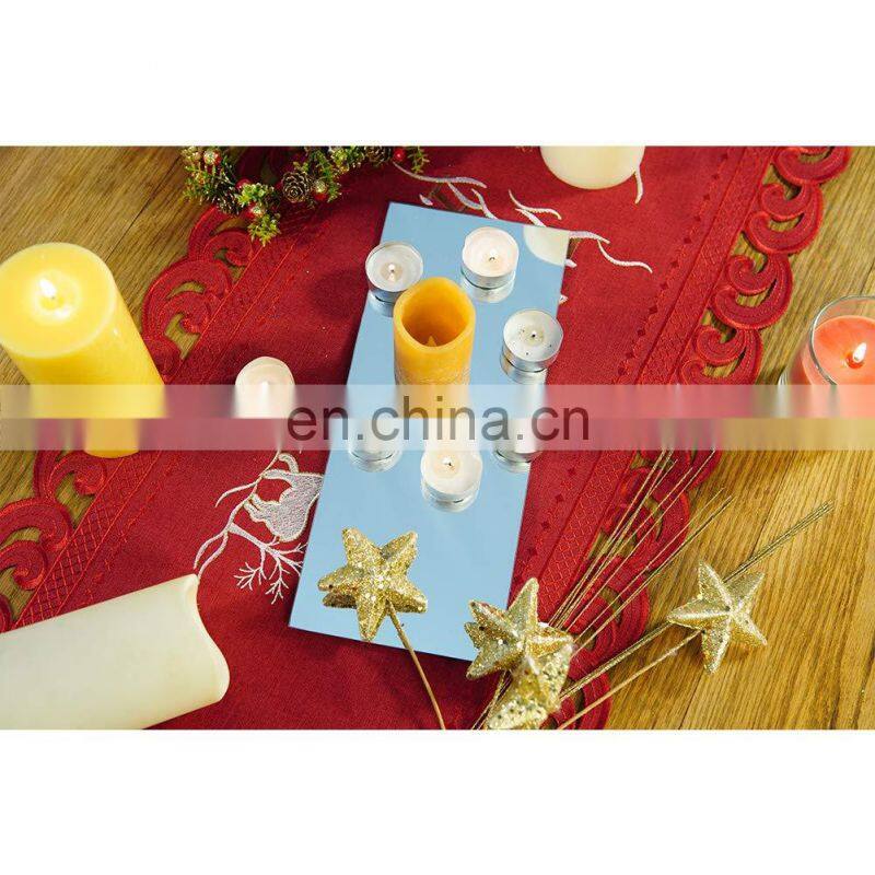 5"x12" Rectangle Mirror Candle plate/holder Wedding Christmas& Party decoration table centerpieces bevelled edge