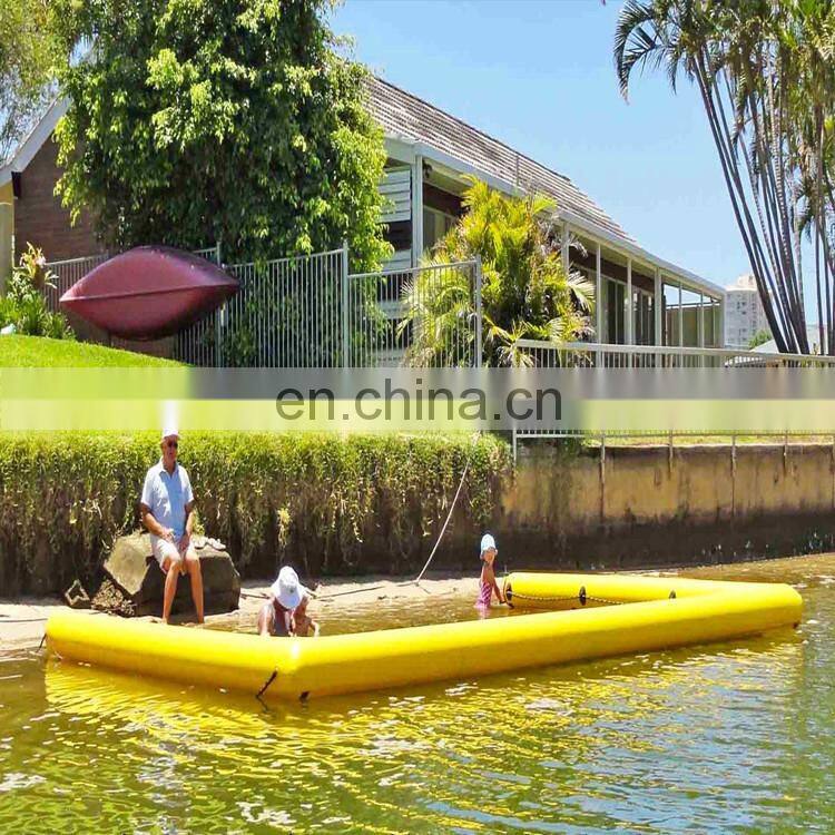 PVC sea floating inflatable swimming pool rectangular inflatable pool with net
