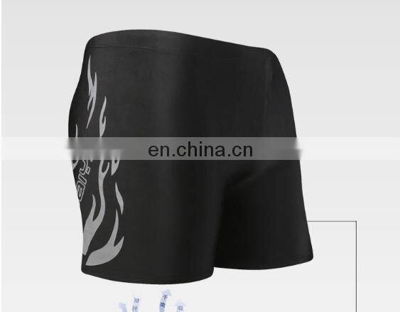 2019 Factory direct sale men's swimming trunks soak hot spring flat Angle loose swimsuit large size flame swimming trunks
