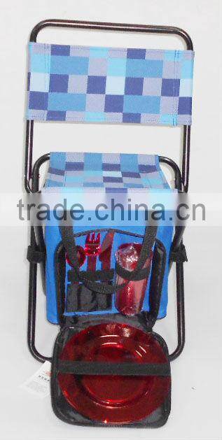 folding fishing chair with cooler / ice fishing cooler chair