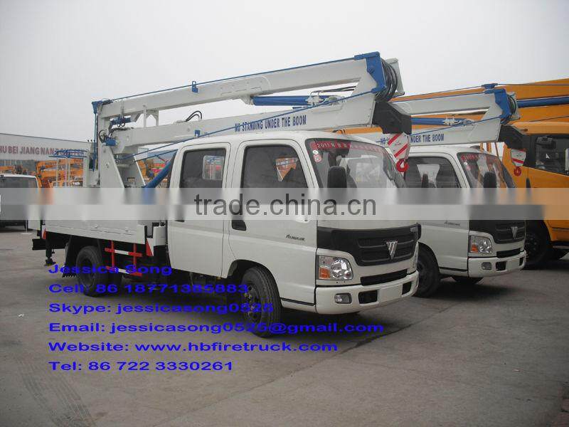 14m working height Foton Aumark man lift truck