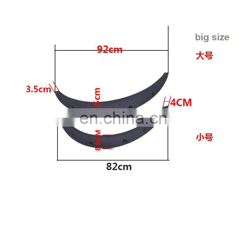 Universal type PP material Wheel eyebrow Fender Flares Arch Wheel Eyebrow Protector mudguards For all cars