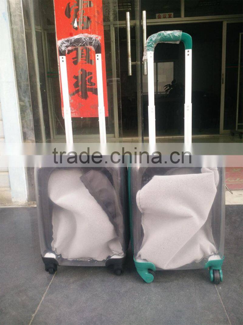 10''/16''/18'' transparent luggage suitcase 2015