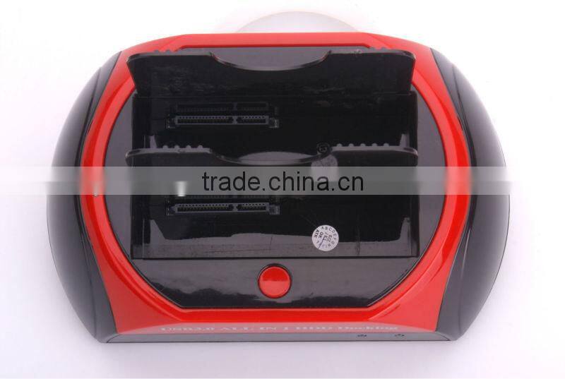 2013 hot-sell Dual 2.5/3.5 inch 2xsata to usb3.0 hdd docking