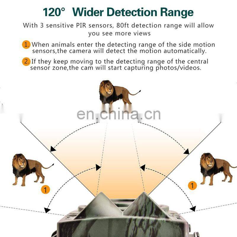 2021 Hunting WIFI Trail Camera 24MP 1080P APP Live Show Low Glow night vision IP65 Outdoor Wildlife Camera Monitoring WiFi-801B