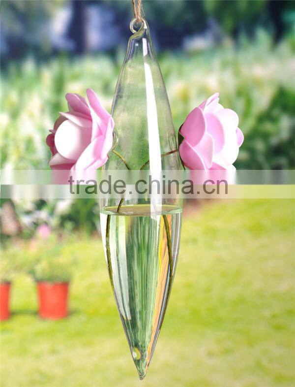 hanging clear glass vases wholesale