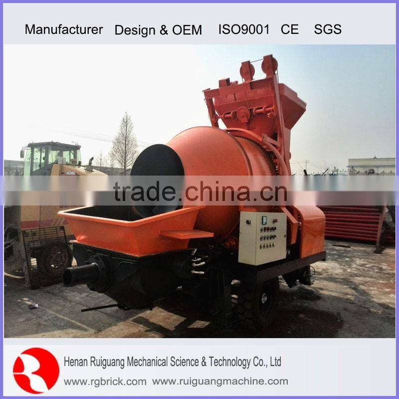 JZC350 portable Concrete Mixer with hydraulic hopper