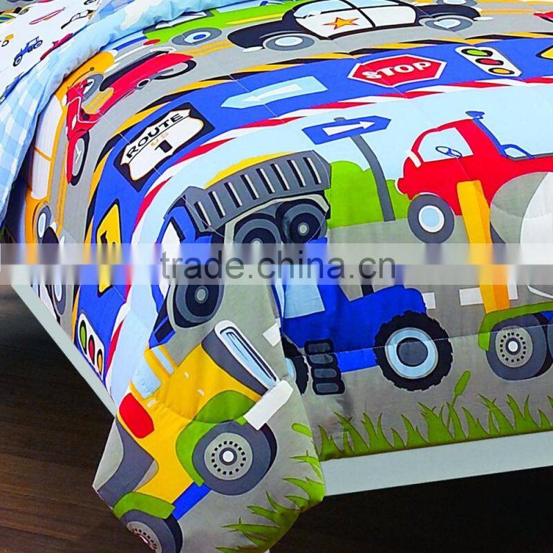 Modern design colorful printed children bedding sets cotton quilted