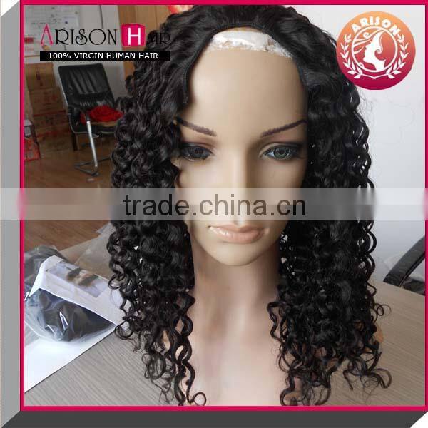 Hot selling 6A grade Wholesale Price Highest quality 100% remy virgin Indian U part wig