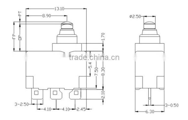 2015 auto 12v/250v waterproof mini micro switch t85 5e4