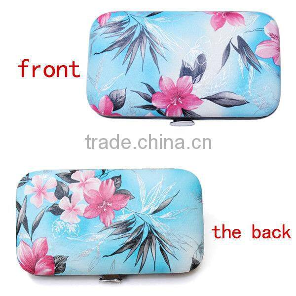 Blue Flower Bag Manicure Set