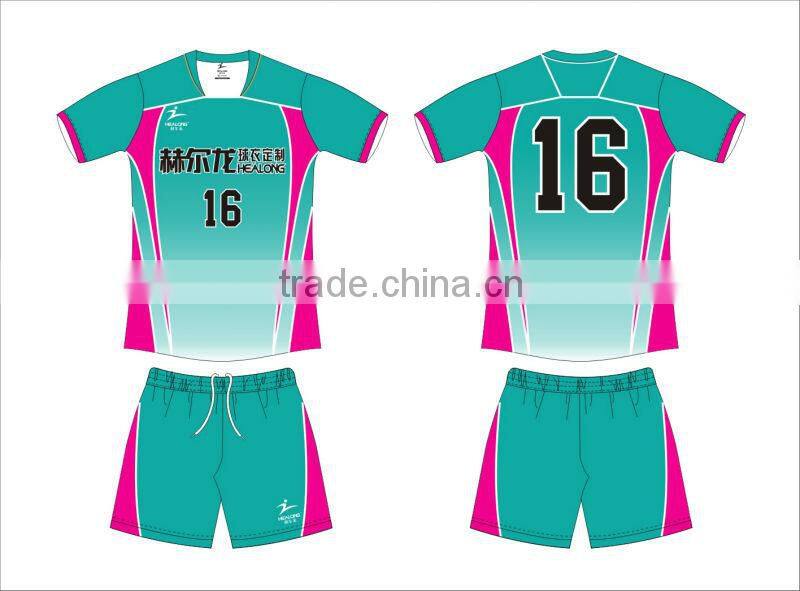 Custom made hottest volleyball jersey in short-sleeved