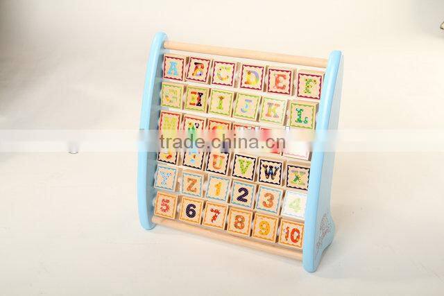 Wooden learn alphabet frame for educational kids toys