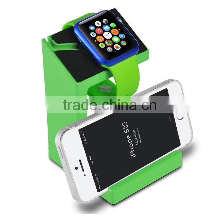 Colorful 2 in 1 plastic Charging Dock for apple watch