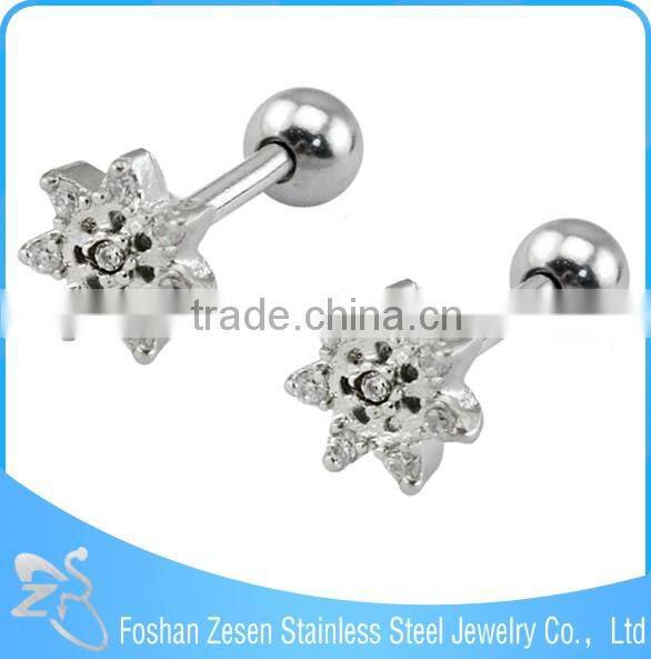ES01592 medical steel cool stud earring wholesale epoxy turkish evil eye earrings