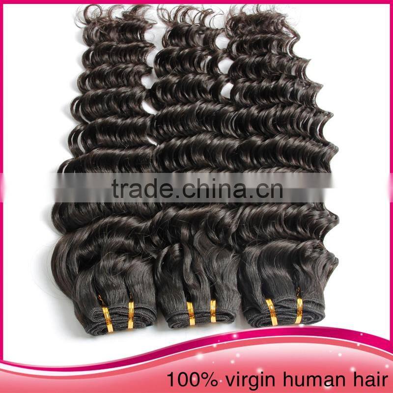 Wholesale Full Cuticle 6a Brazilian Human Hair Extension, 100Unprocessed Human Hair Deep Curly Hair Weaving