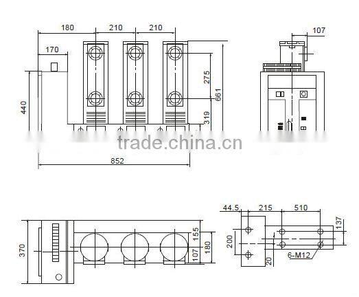ZW8-12(G) ZW10-12KV High Voltage outdoor vacume circuit breaker VCB / electric PT outdoor vacuum circuit breaker