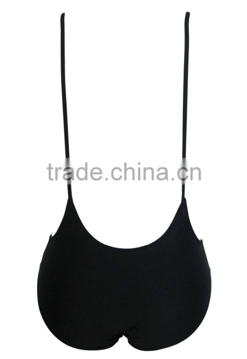 Simple Style One Piece Girls Bathing Suit