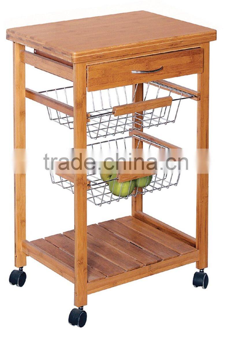 bamboo kitchen cart