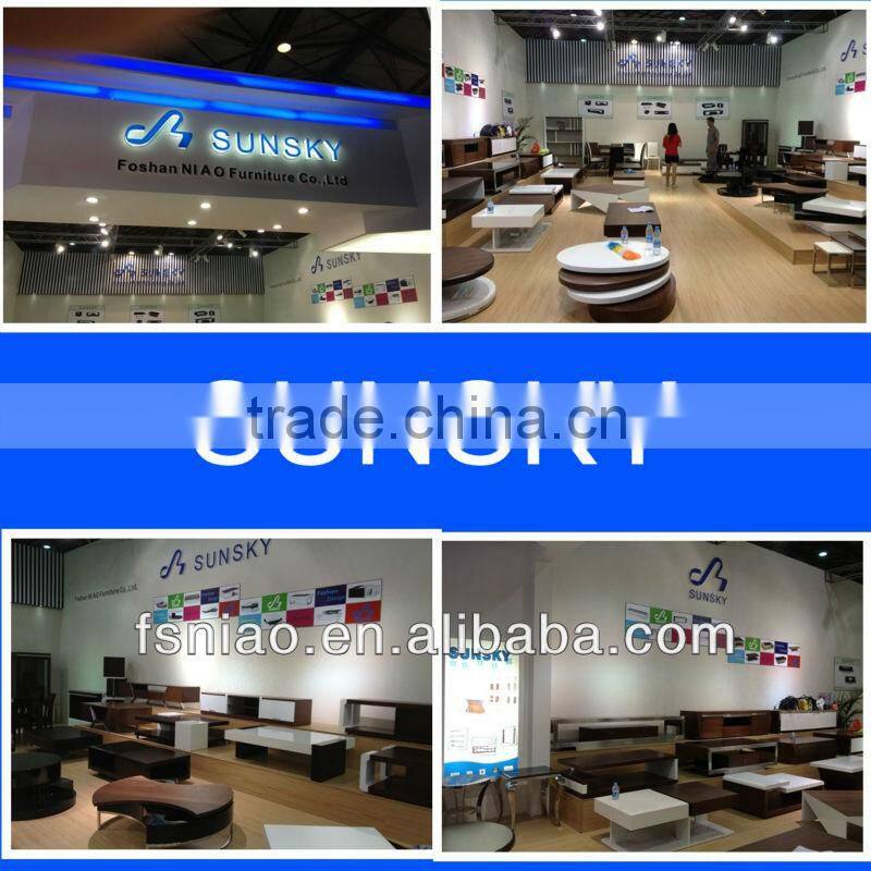 modern panel roating coffee table with wheels 25-1(4268)