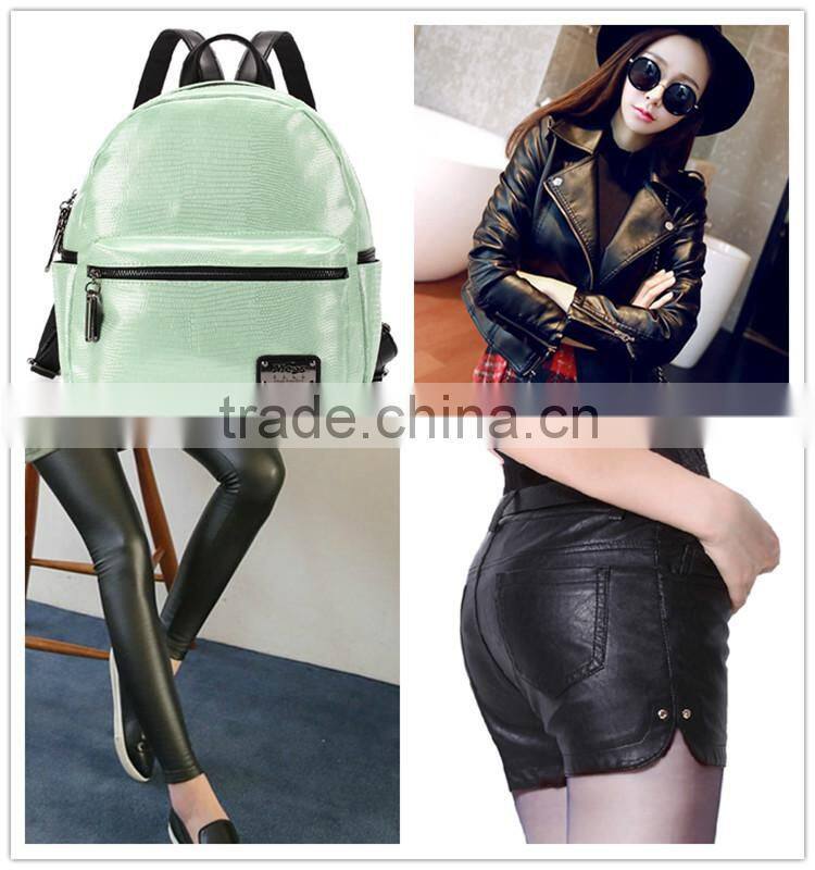 Knit fabric / pu coated fabric / pu leather fabric