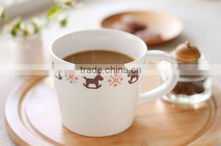 High-grade Romantic handpaingting bone china hot coffee cup with Lovely Design