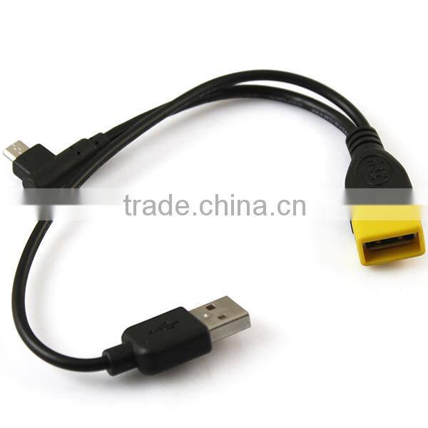 90-Degree micro usb male to female otg adapter