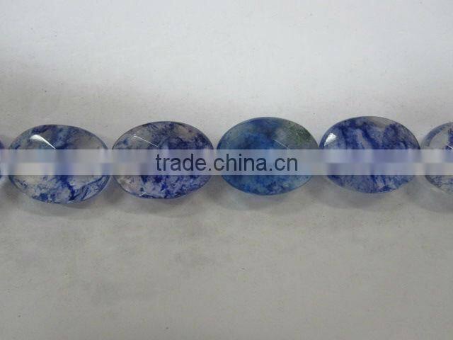 Blue Cherry Quartz faceted oval