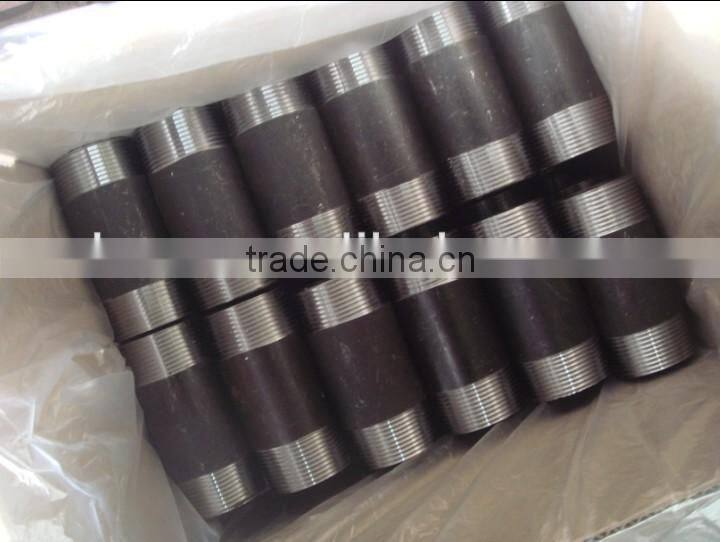 Black oxide finish pipe nipple