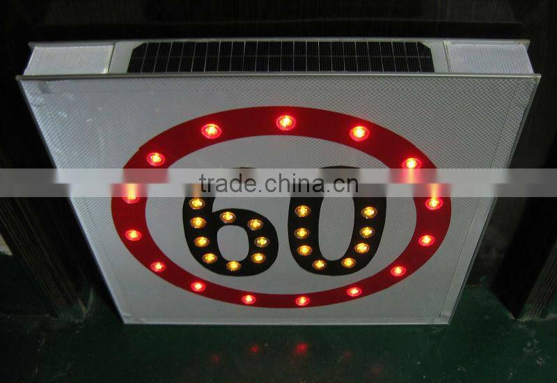 Traffic road high reflective Solar Traffic Sign for speed limit