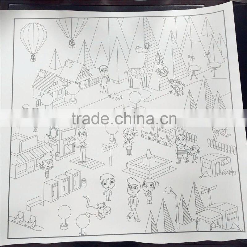OEM cartoon graffiti 1.52x30m,children use erasable whiteboard film