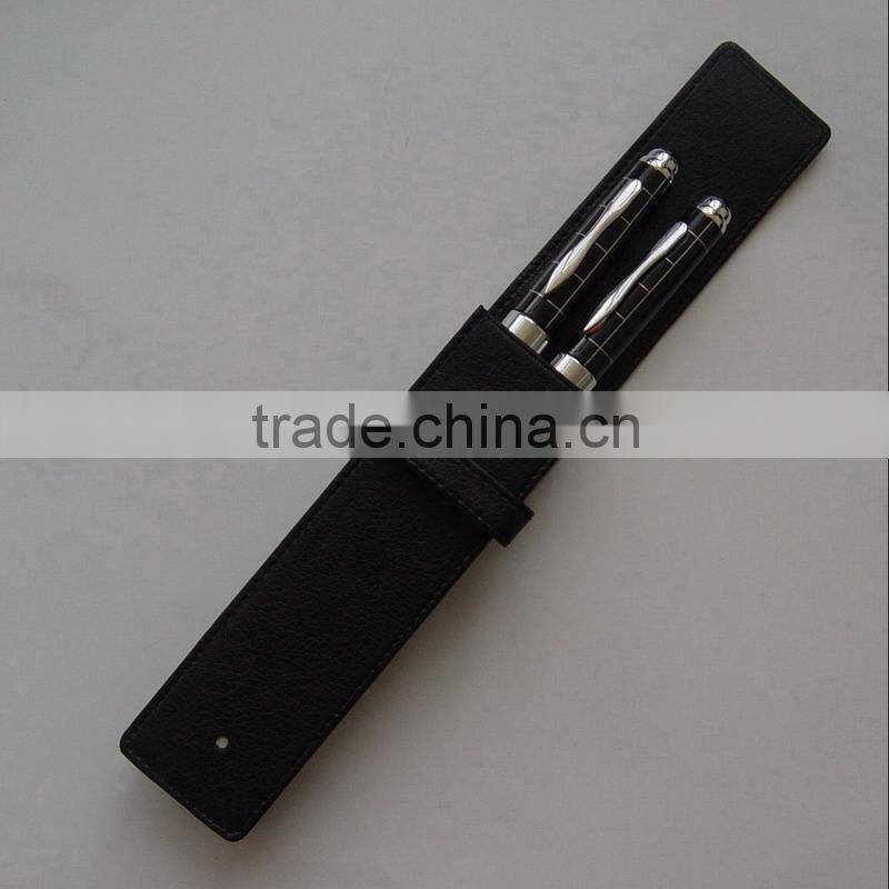 Metal ball pen and roller pen with PU leather gift box