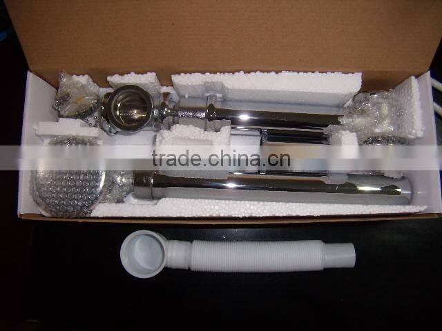 exposed overflow and drain for freestanding baths