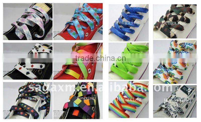 4mm quadrilateral black orange shoelaces