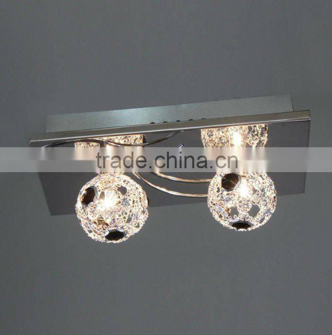 New Retro rustic smd led with halogen lamp iron and aluminum wire ball ceiling lighting fixture