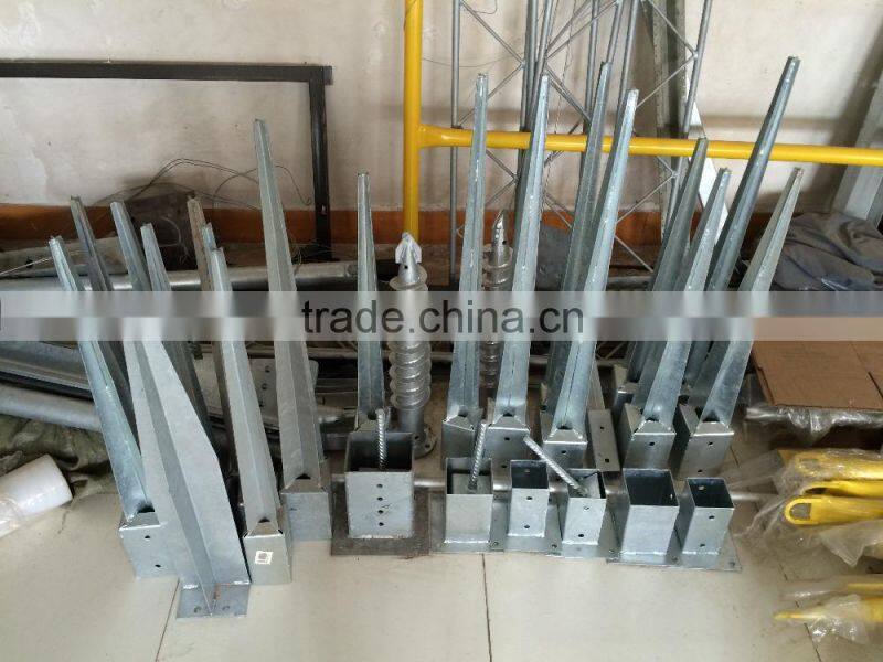 Chinese spiral ground anchor for post