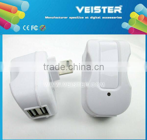 EU socket Multi Colour Wall USB Charger for Iphone,for Ipod