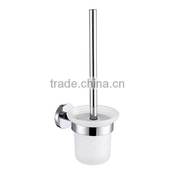 Contemporary Chrome Finished Brass Toilet Brush Holder Wall Mounted High Quality Bathroom Fittings