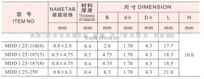 MDD insulated copper wiring terminal connect