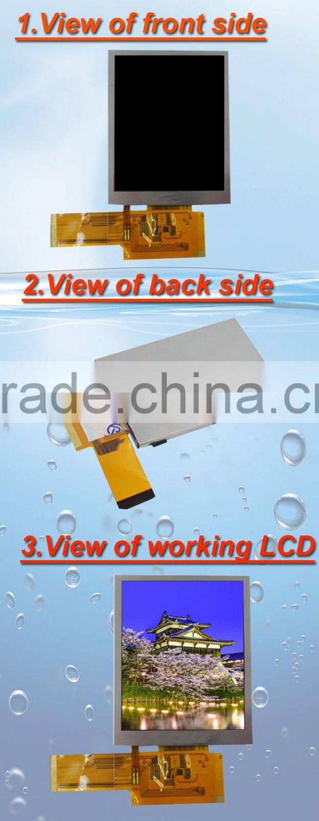 3.5inch 480*640 HX8363-A 800nits high brightness IPS panel lcd with RGB/MCU/SPI interface