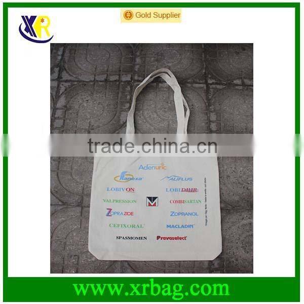 Custom colorful matching standard size canvas tote bag