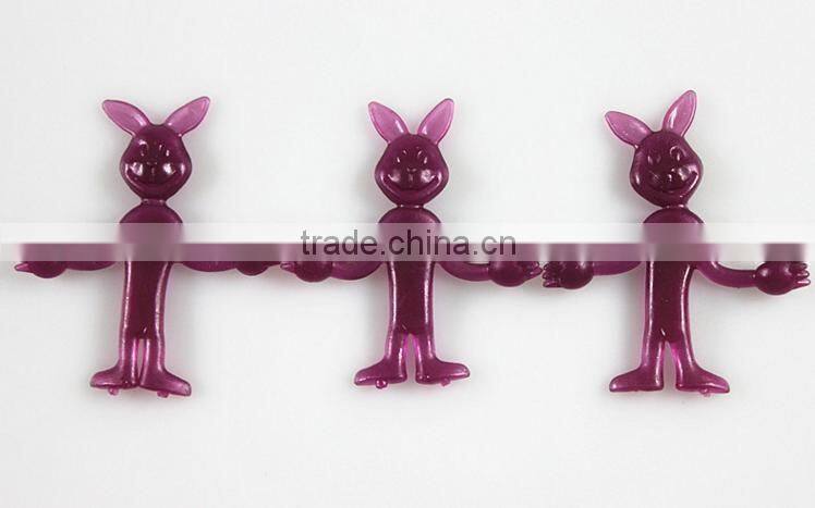 cute and humurous sticky rabbits toys.