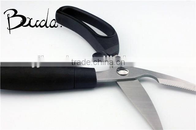 Multifunction stainless steel kitchen scissors with PP+TPR handle BD-S1630