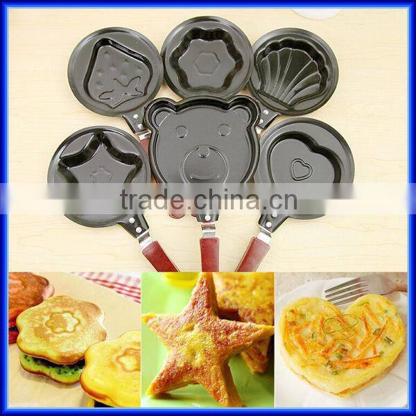 Cheap omelette frying pan heart shaped mini non-stick egg frying pan
