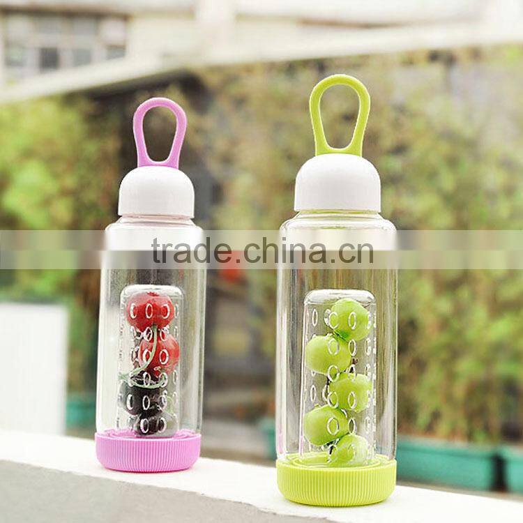 2014 hot new plastic fruit infuser water bottle portable