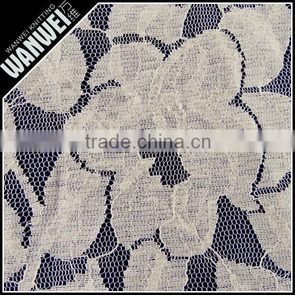 6 Discount Hot Sales High Quality White nylon polyester flower pattern lace for women dress/curtain 7051