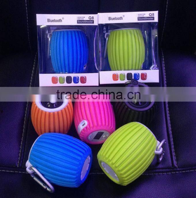 Outdoor Sport Wireless Mini Bluetooth Q8 Speaker With MIC For Andriod Phone Support TF Card Usb With Retail Package